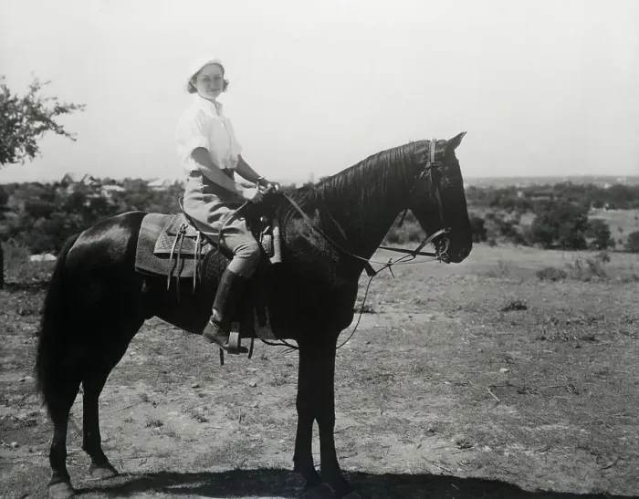 Framed Print : Lady Bird Johnson Riding Horse Framed Print : Lady Bird Johnson Riding Horse