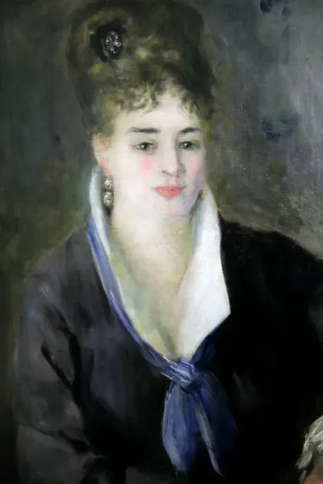 Framed Print : Lady in Black, 1876. Artist: Pierre-Auguste Renoir