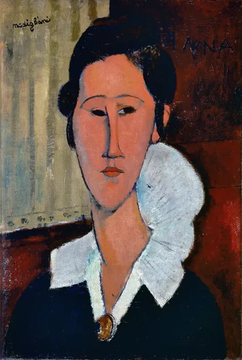Framed Print : Lady of the Collarette. Portrait of Hanka Zborowska (Signora dal collaretto. Ritratto di Hanka Zborowska), by Amedeo Modigliani, 1917, 20th Century, oil on canvas, 55 x 38 cm Framed Print : Lady of the Collarette. Portrait of Hanka Zborowska (Signora dal collaretto. Ritratto di Hanka Zborowska), by Amedeo Modigliani, 1917, 20th Century, oil on canvas, 55 x 38 cm
