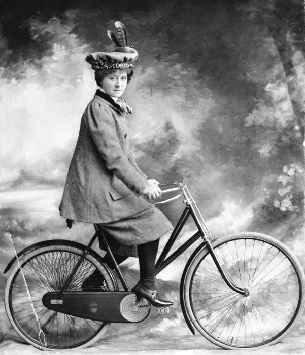 Framed Print : Lady Cyclist Framed Print : Lady Cyclist