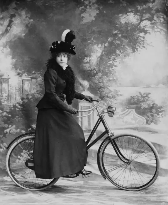 Framed Print : Lady Cyclist Framed Print : Lady Cyclist