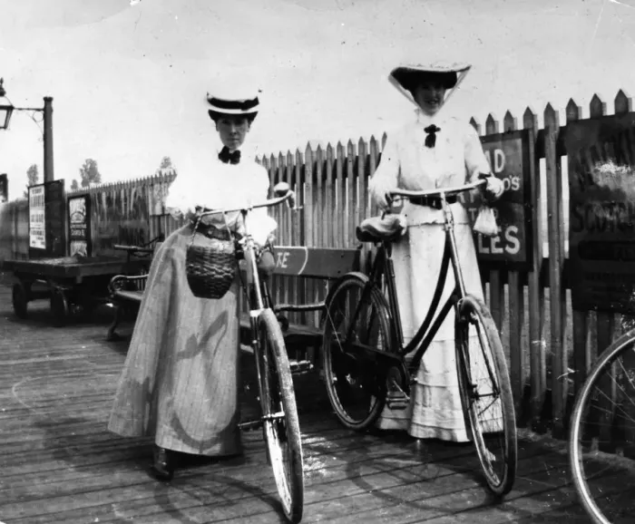 Framed Print : Lady Cyclists Framed Print : Lady Cyclists