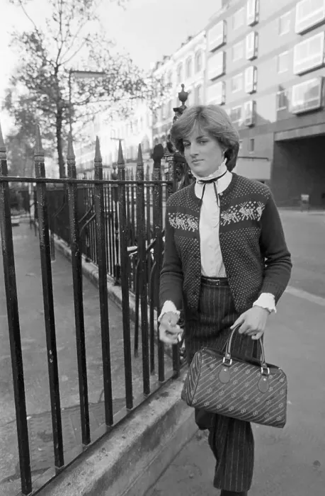 Framed Print : Lady Diana Walking on Sidewalk Framed Print : Lady Diana Walking on Sidewalk