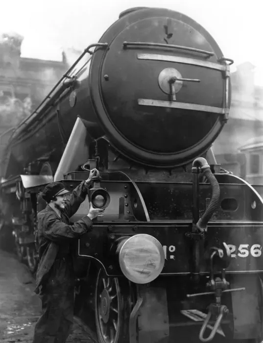 Framed Print : Lady Engine Driver