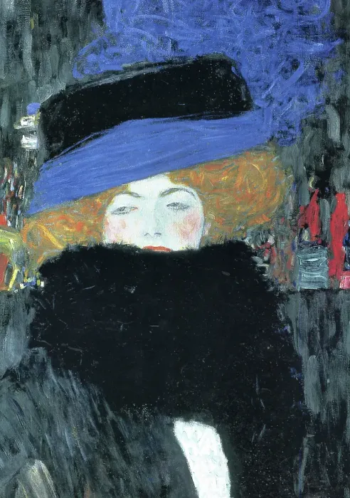 Framed Print : Lady with a Hat & Feather Boa Framed Print : Lady with a Hat & Feather Boa