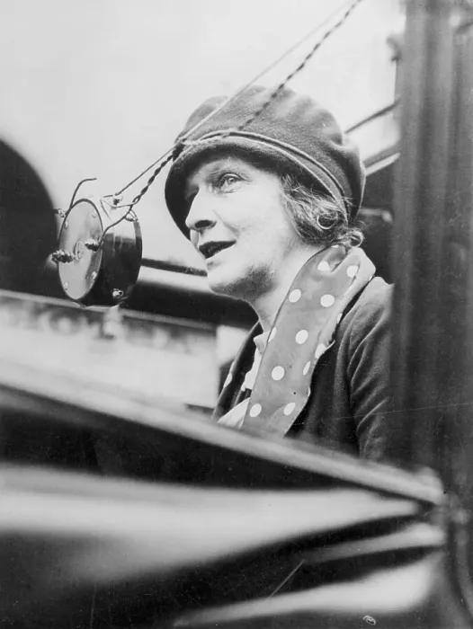 Framed Print : Lady Nancy Astor Speaking into a Microphone Framed Print : Lady Nancy Astor Speaking into a Microphone