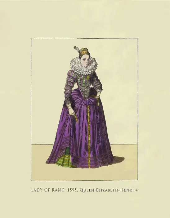 Framed Print : Lady of Rank 1595 Queen Elizabeth - Henri 4 Framed Print : Lady of Rank 1595 Queen Elizabeth - Henri 4