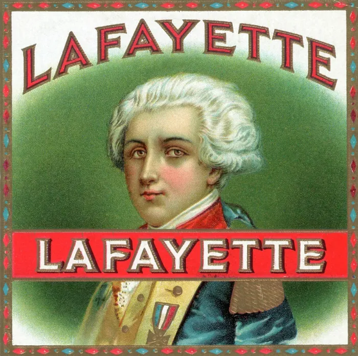 Framed Print : Lafayette Cigar Box Label Framed Print : Lafayette Cigar Box Label