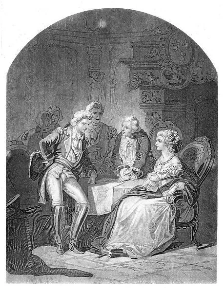 Lafayette Louis XVI and Marie Antoniette engraving 1859