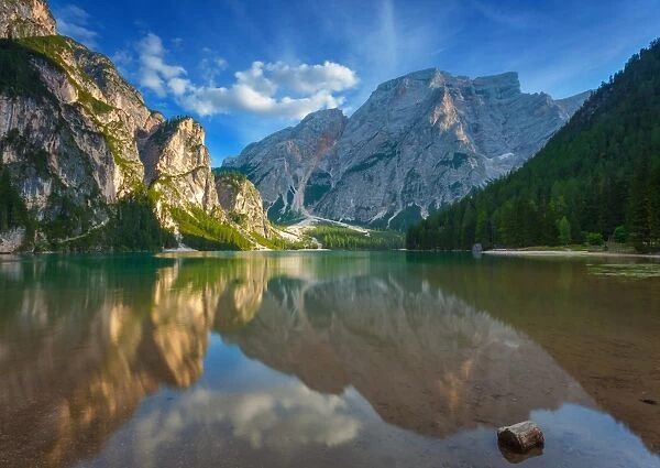 Lago Braies in the Dolomites, Italy