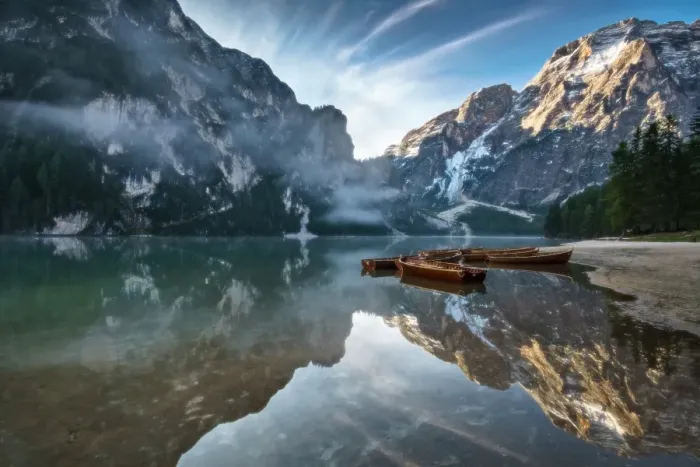 Framed Print : Lago di Braies - Dolomite Alps Framed Print : Lago di Braies - Dolomite Alps