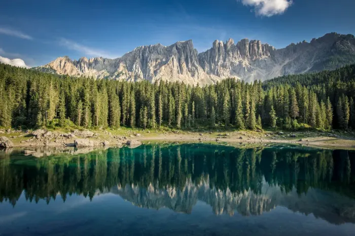 Framed Print : Lago Di Carezza, Dolomites, Italy Framed Print : Lago Di Carezza, Dolomites, Italy