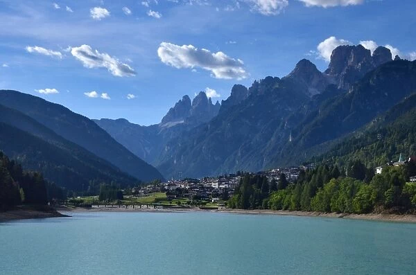 Lake Auronzo in the Dolomites