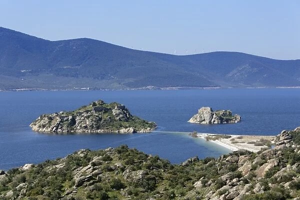 Lake Bafa with Ikizce Island, Twin Islands, Lake Bafa, Mugla Province, Aegean region, Turkey