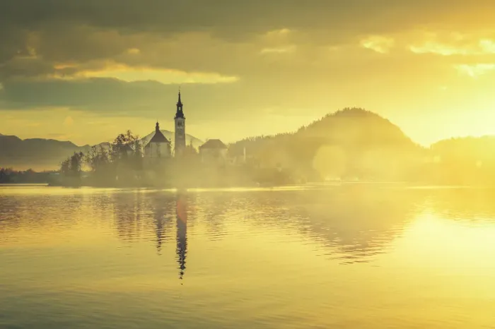Framed Print : Lake Bled with the church dedicated to the Assumption of Mary, Slovenia Framed Print : Lake Bled with the church dedicated to the Assumption of Mary, Slovenia