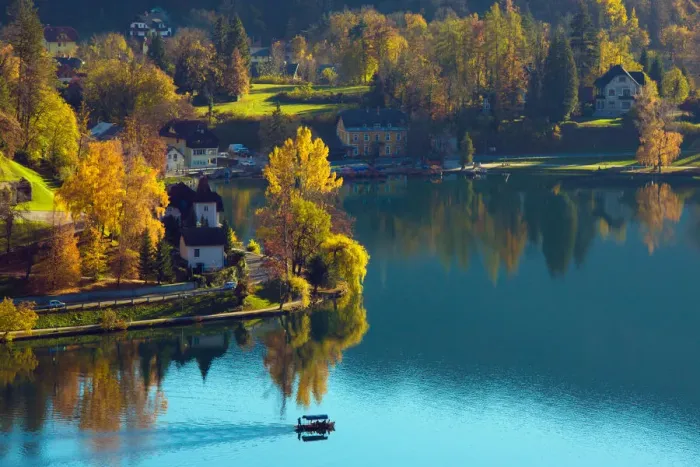 Framed Print : Lake Bled in Slovenia in the autumn Framed Print : Lake Bled in Slovenia in the autumn
