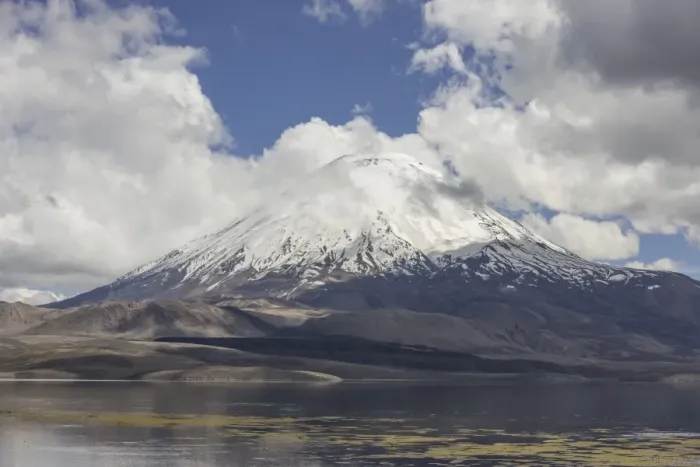 Framed Print : Lake Chungara and the Parinacota volcano, Putre, Arica and Parinacota Region, Chile Framed Print : Lake Chungara and the Parinacota volcano, Putre, Arica and Parinacota Region, Chile