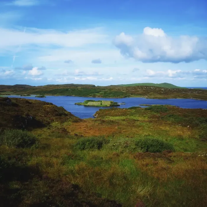 Framed Print : Lake Doon Ringfort near Portnoo, Co Donegal, Ireland Framed Print : Lake Doon Ringfort near Portnoo, Co Donegal, Ireland