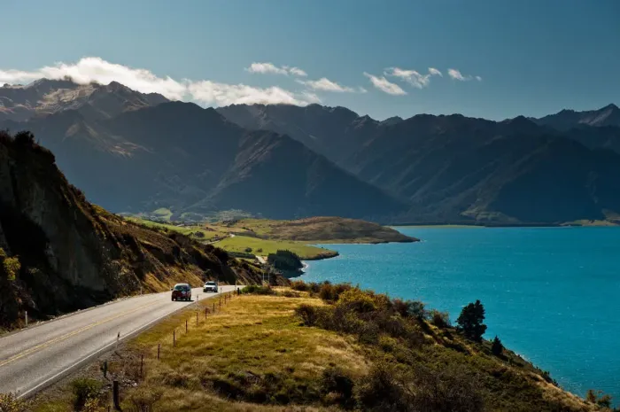 Framed Print : Lake Hawea scenic road Framed Print : Lake Hawea scenic road
