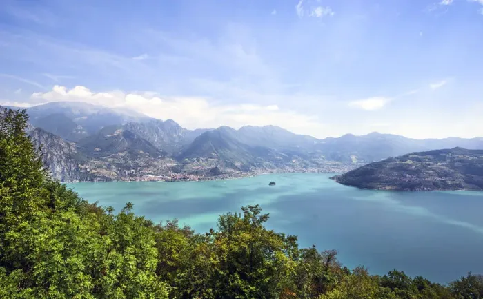 Framed Print : Lake Iseo, aerial view in Lombardy Italy Framed Print : Lake Iseo, aerial view in Lombardy Italy