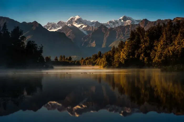 Framed Print : Lake Matheson with reflection of Mt. Cook Framed Print : Lake Matheson with reflection of Mt. Cook