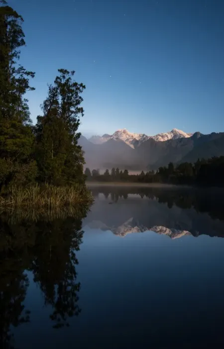 Framed Print : Lake Matheson and Southern Alps