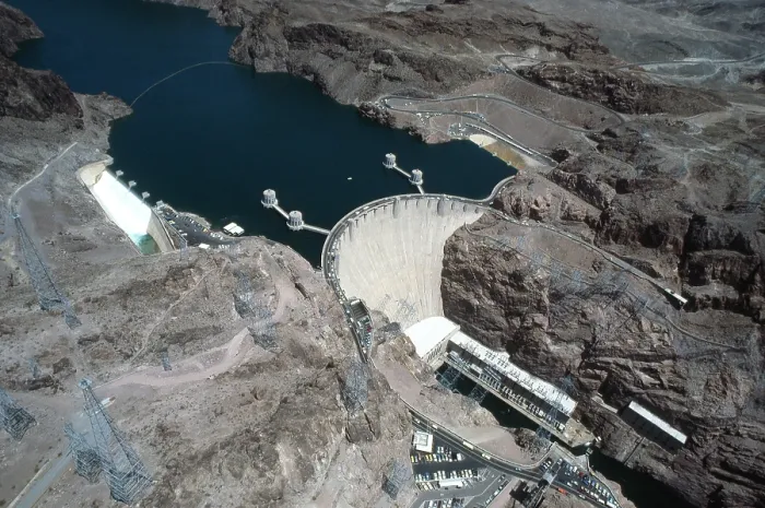 Framed Print : Lake Mead water overflows Hoover Dam Spillways Framed Print : Lake Mead water overflows Hoover Dam Spillways