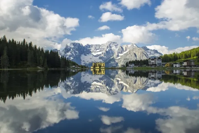 Framed Print : Lake Misurina in Dolomites Framed Print : Lake Misurina in Dolomites