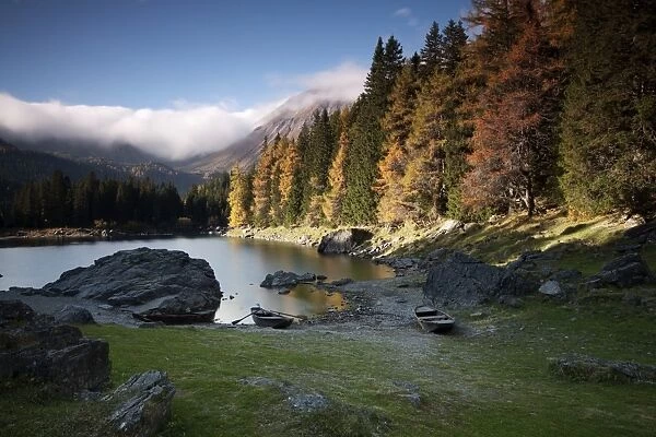 Lake Obernberg, Obernberg, Tyrol, Austria, Europe