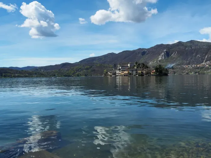 Framed Print : Lake Orta And Its Beautiful Island Of San Giulio