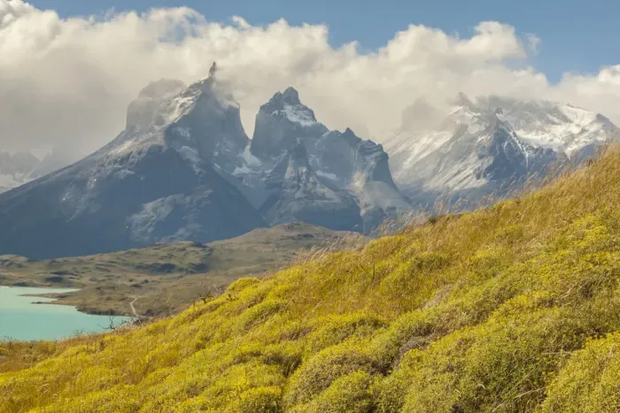 Framed Print : Lake Pehoe and The Horn mountains, Patagonia, Chile