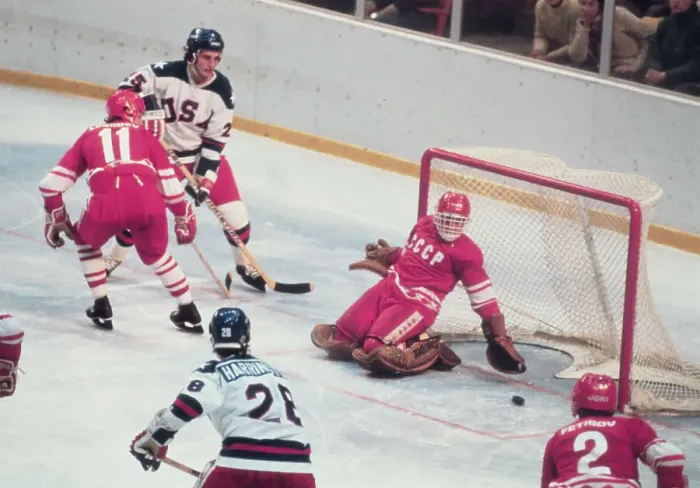 Framed Print : Lake Placid 1980 - Ice Hockey - USA vs. USSR Framed Print : Lake Placid 1980 - Ice Hockey - USA vs. USSR