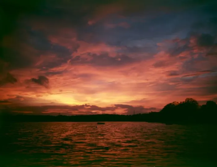 Framed Print : Lake Sunset