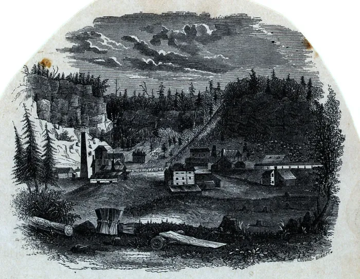 Framed Print : Lake Superior Copper Mine; Illustration Framed Print : Lake Superior Copper Mine; Illustration