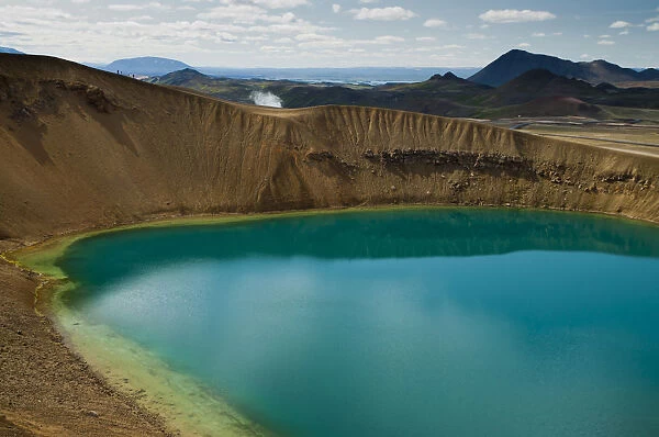 Lake Viti on Krafla Volcano, Norourland eystra, Nordurland, Northeast Iceland, Iceland, Europe