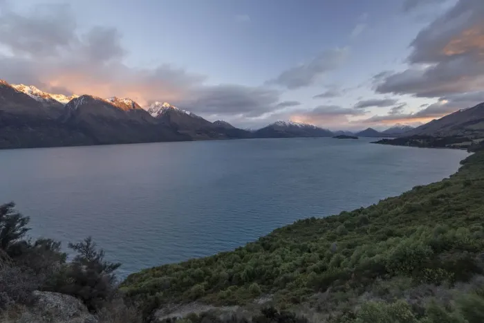 Framed Print : Lake Wakatipu at sunrise, Otago Region, South Island, New Zealand Framed Print : Lake Wakatipu at sunrise, Otago Region, South Island, New Zealand