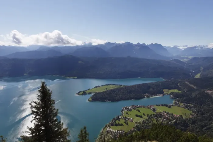 Framed Print : Lake Walchen and the town of Walchensee, Zwergern peninsula, as seen from Herzogstand mountain, Upper Bavaria, Bavaria, Germany, Europe, PublicGround Framed Print : Lake Walchen and the town of Walchensee, Zwergern peninsula, as seen from Herzogstand mountain, Upper Bavaria, Bavaria, Germany, Europe, PublicGround