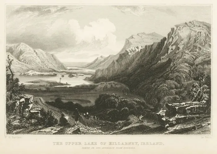 Framed Print : The Lakes of Killarney 1831 Framed Print : The Lakes of Killarney 1831