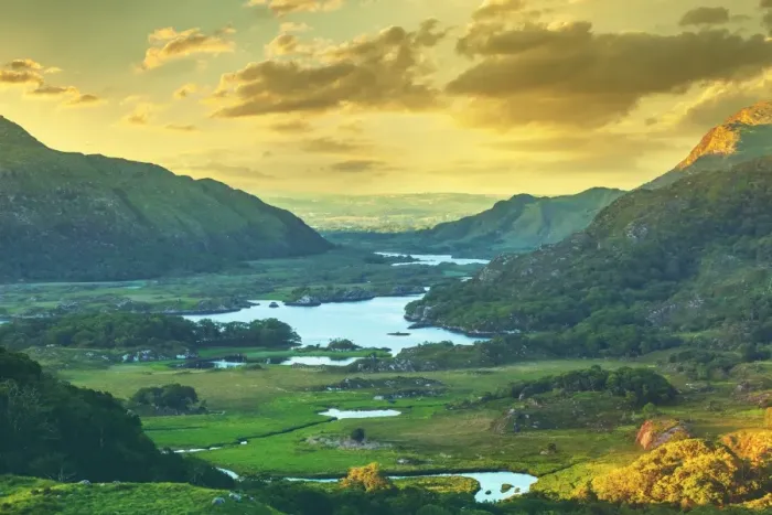 Framed Print : Lakes of Killarney at dawn as seen from the Ladies View- Ring of Kerry, County Kerry, Ireland Framed Print : Lakes of Killarney at dawn as seen from the Ladies View- Ring of Kerry, County Kerry, Ireland