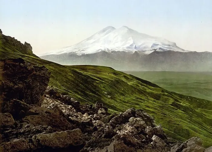 Framed Print : L'Albours, Kisslowodzk, Kislovodsk, Russia, c. 1890, Historic, digitally enhanced reproduction of a photochromic print of the period Framed Print : L'Albours, Kisslowodzk, Kislovodsk, Russia, c. 1890, Historic, digitally enhanced reproduction of a photochromic print of the period