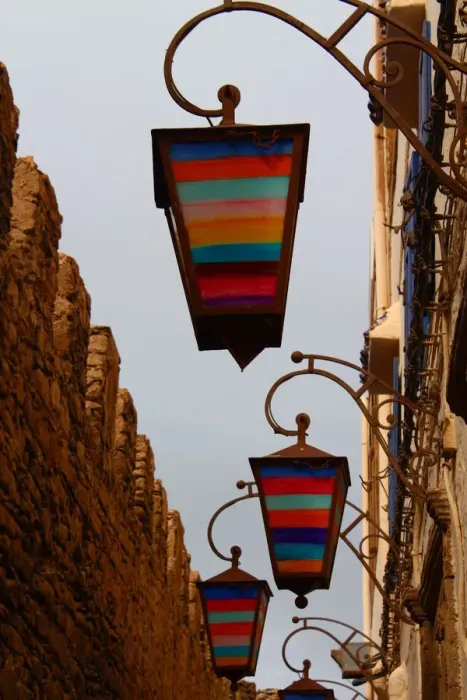Framed Print : Detail of lampposts in the Medina of Essaouira Framed Print : Detail of lampposts in the Medina of Essaouira