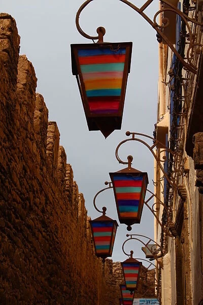Detail of lampposts in the Medina of Essaouira, Morocco