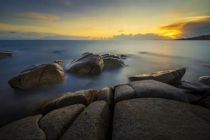 Framed Print : Lan Hin Khao seascape, Rayong, Thailand Framed Print : Lan Hin Khao seascape, Rayong, Thailand