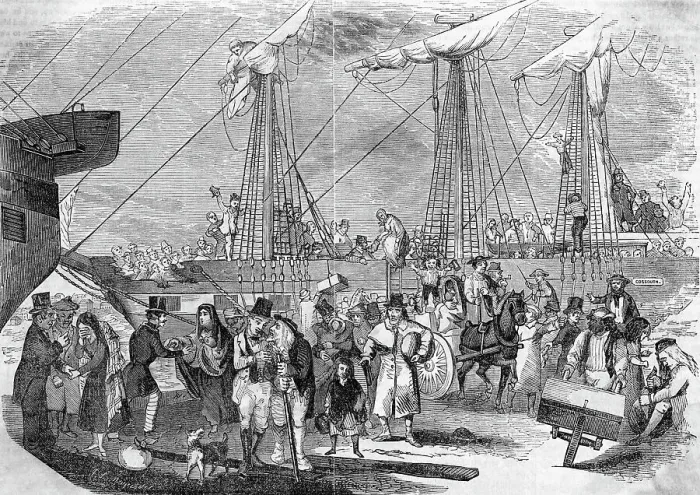 Framed Print : Landing Of Emigrants From Ship Kossuth Framed Print : Landing Of Emigrants From Ship Kossuth