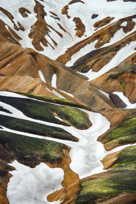 Framed Print : Landmannalaugar geography pattern Framed Print : Landmannalaugar geography pattern