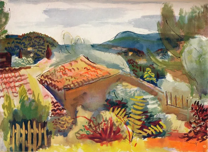 Framed Print : Landscape, 20th century. Artist: Isaac Grunewald Framed Print : Landscape, 20th century. Artist: Isaac Grunewald