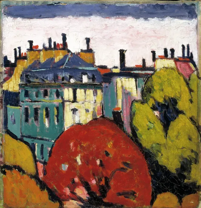 Framed Print : Landscape, Paris, 1912-1914. Artist H Lyman Sayen Framed Print : Landscape, Paris, 1912-1914. Artist H Lyman Sayen