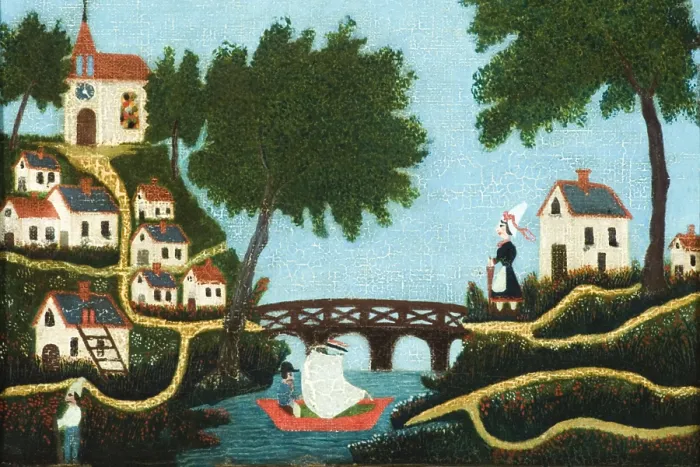 Framed Print : Landscape with Bridge Framed Print : Landscape with Bridge