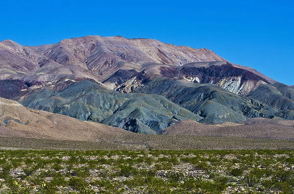 Landscape with Last Chance Mountain Range, South Eureka Dunes road scenery, Death Valley National Park, California, USA