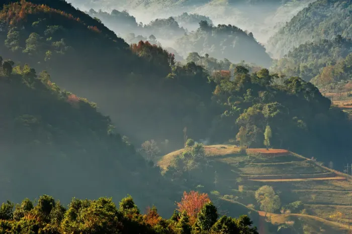 Framed Print : Landscape of Doi Ang Khang, Chiangmai, Thailand Framed Print : Landscape of Doi Ang Khang, Chiangmai, Thailand